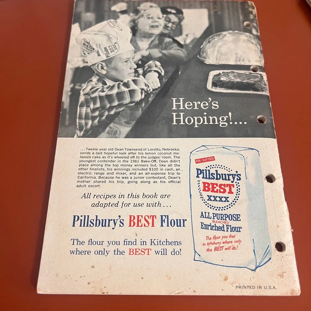 Vintage 1961 Pillsbury 13th Grand National Bake-Off Cookbook 100 Recipes Booklet